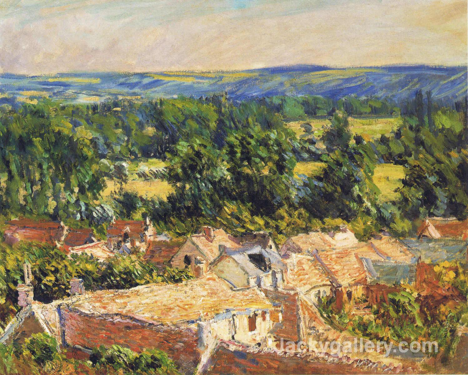 View on village of Giverny by Claude Monet paintings reproduction